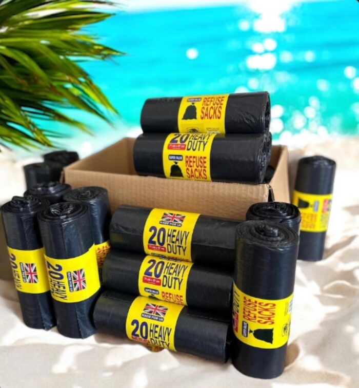Black Refuse Sacks – 20s Bin Bags - Image 1