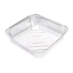 9" x 9" x 1.5" (230 x 230mm x 38mm) Shallow Square Aluminium Foil Containers